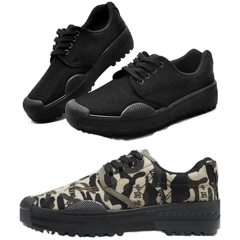 Liberation Shoes Men'S Construction Site Wear-Resistant Work Shoes Non-Slip Training Shoes Camouflage Rubber Shoes Dad Shoes - Image 3